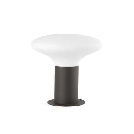 Sockelleuchte aus Aluminium E27, grau, RIVOTTE
