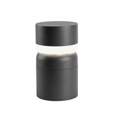 Sockelleuchte aus Aluminium mit integrierter LED, grau, MONCLAR