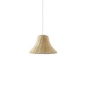 Einfache Pendelleuchte VERVY aus Rattan, E27, natur