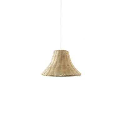 Einfache Pendelleuchte VERVY aus Rattan, E27, natur