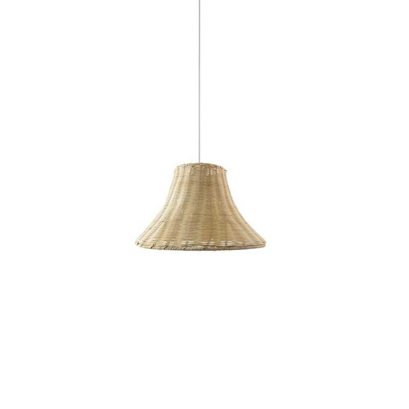 Einfache Pendelleuchte VERVY aus Rattan, E27, natur