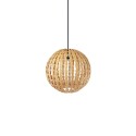 Einfache Pendelleuchte VITRY aus Rattan, E27, natur