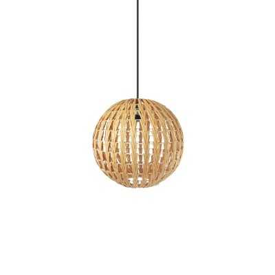 Einfache Pendelleuchte VITRY aus Rattan, E27, natur