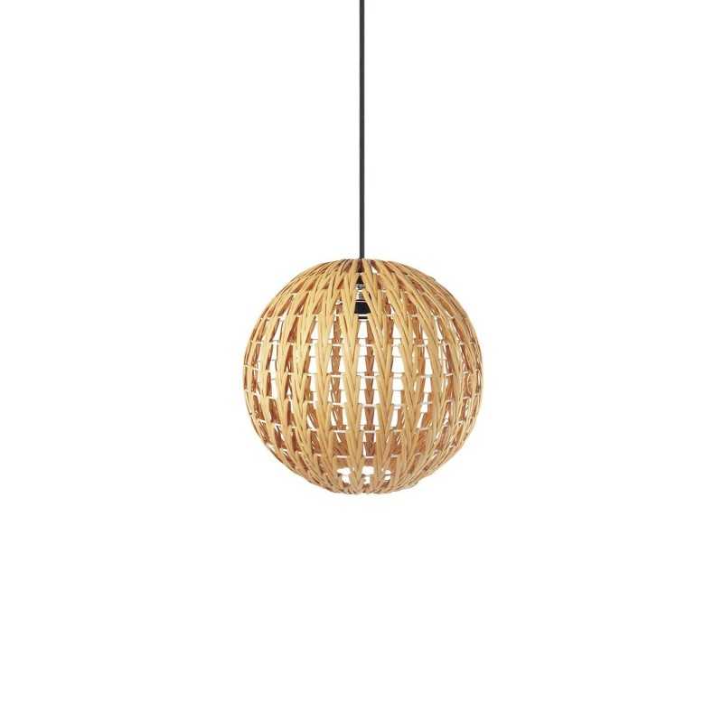 Einfache Pendelleuchte VITRY aus Rattan, E27, natur