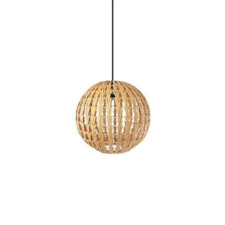 Einfache Pendelleuchte VITRY aus Rattan, E27, natur