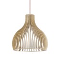 Einfache Pendelleuchte NUITS aus Holz, E27