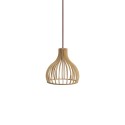 Einfache Pendelleuchte OSFOND aus Holz, E27, natur