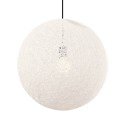 Einfache Pendelleuchte BIANE aus Textil, E27, rohweiss