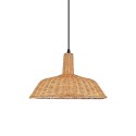 Einfache Pendelleuchte ORVAUX aus Rattan, E27, natur