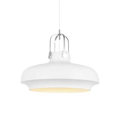 Einfache Pendelleuchte MALON aus Aluminium, E27, weiss
