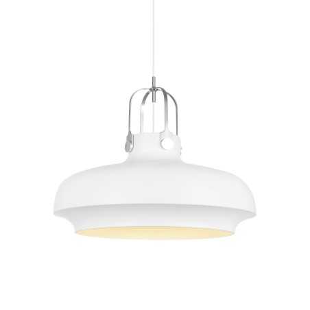 Einfache Pendelleuchte MALON aus Aluminium, E27, weiss