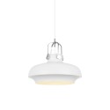 Einfache Pendelleuchte BURON aus Aluminium, E27, weiss