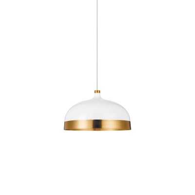 Einfache Pendelleuchte TAUTY aus Aluminium, E27, weiss