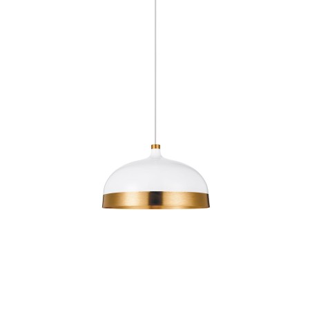 Einfache Pendelleuchte TAUTY aus Aluminium, E27, weiss