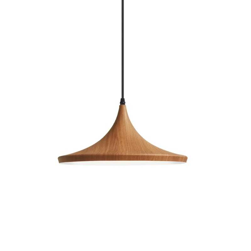 Einfache Pendelleuchte VITRE aus Aluminium, E27, natur