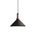 Einfache Pendelleuchte PAYRE aus Aluminium, E27, schwarz