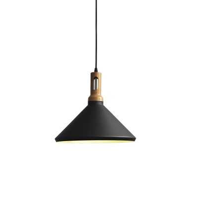 Einfache Pendelleuchte PAYRE aus Aluminium, E27, schwarz