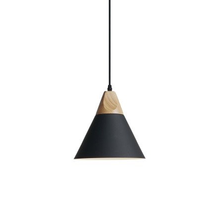 Einfache Pendelleuchte LIGNE aus Aluminium, E27, schwarz