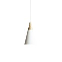 Einfache Pendelleuchte BAUDE aus Aluminium, E27, weiss