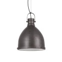 Einfache Pendelleuchte OSTOVE aus Eisen, E27, grau rustikal