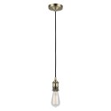 Einfache Pendelleuchte CULOT aus Metall, E27, gebuerstete Bronze