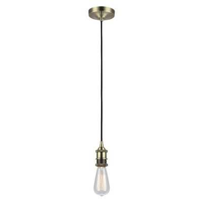 Einfache Pendelleuchte CULOT aus Metall, E27, gebuerstete Bronze