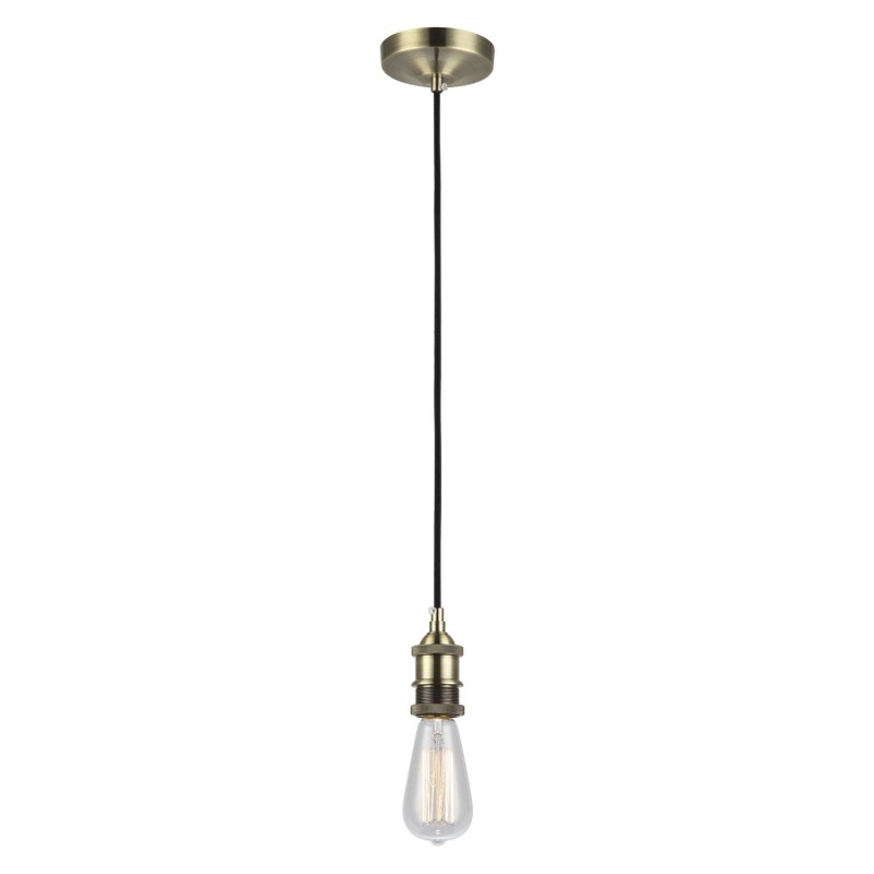 Einfache Pendelleuchte CULOT aus Metall, E27, gebuerstete Bronze