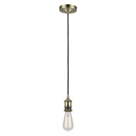Einfache Pendelleuchte CULOT aus Metall, E27, gebuerstete Bronze