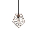 Einfache Pendelleuchte CAUBERT aus Metall, E27, kupfer glaenzend