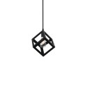 Einfache Pendelleuchte LEXOS aus Aluminium, E27, schwarz