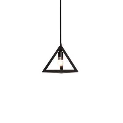 Einfache Pendelleuchte MUSOLEU aus Aluminium, E27, schwarz