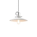 Einfache Pendelleuchte CASSANO aus Eisen, E27, weiss