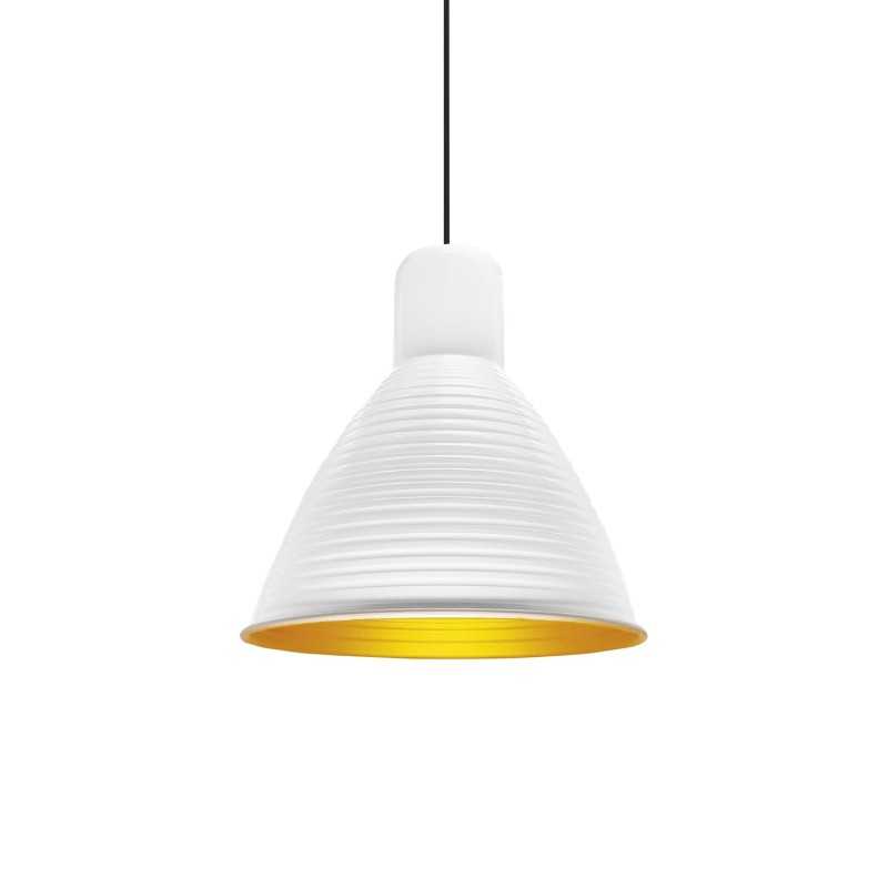 Einfache Pendelleuchte BENIS aus Aluminium, E27, weiss