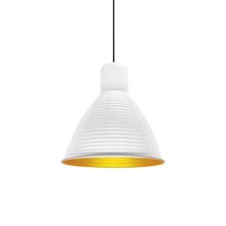 Einfache Pendelleuchte BENIS aus Aluminium, E27, weiss