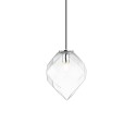 Einfache Pendelleuchte PERIER aus Metall, E27, chrom glaenzend