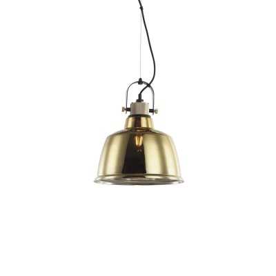 Einfache Pendelleuchte NULLY aus Metall, E27, goldfarben