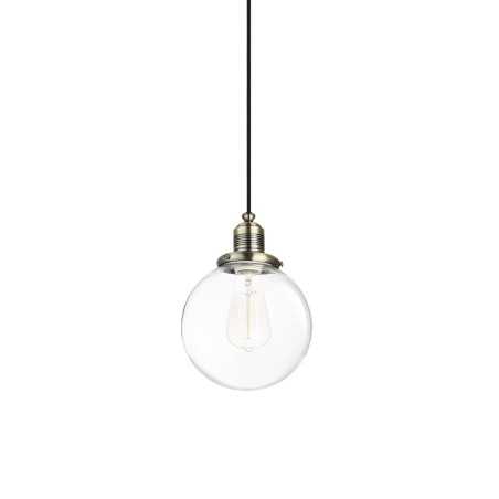 Einfache Pendelleuchte COERE aus Metall, E27, gebuerstete Bronze