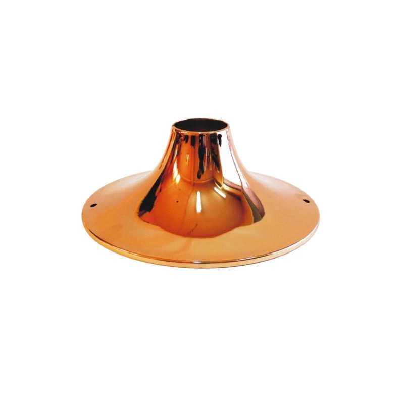 Metall-Baldachin Kupfer glaenzend fuer Lampen 185mm x 70mm
