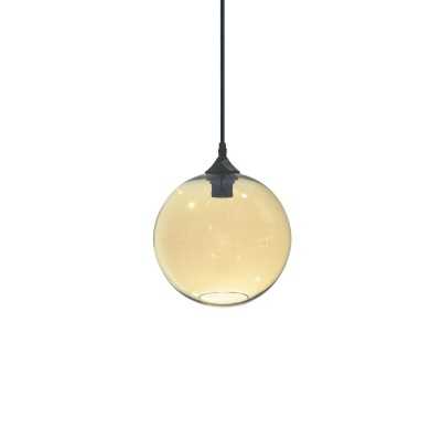 Einfache Pendelleuchte NEUZY aus Glas, E27, farbig