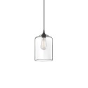 Einfache Pendelleuchte PIROT aus Metall, E27, transparent