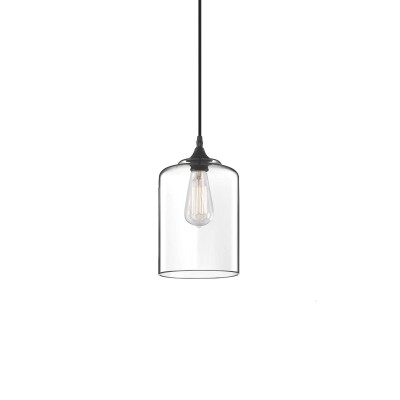 Einfache Pendelleuchte PIROT aus Metall, E27, transparent