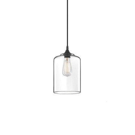 Einfache Pendelleuchte PIROT aus Metall, E27, transparent