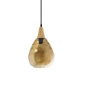 Einfache Pendelleuchte HAYON aus Glas, E27, farbig