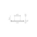 Einfache Pendelleuchte DOMPROT aus Aluminium, SMD, 24W 2350Lm chrom