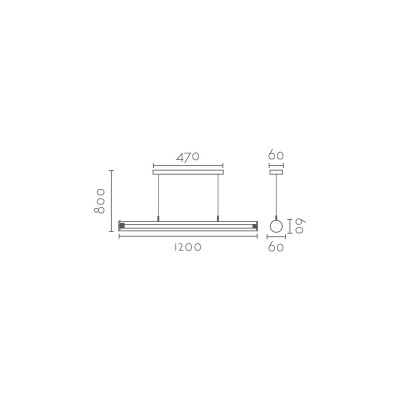 Einfache Pendelleuchte DOMPROT aus Aluminium, SMD, 24W 2350Lm chrom