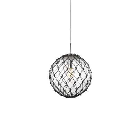Einfache Pendelleuchte PERREY aus Eisen, E27, chrom glaenzend