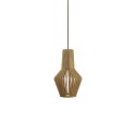 Einfache Pendelleuchte SAULX aus Holz, E27
