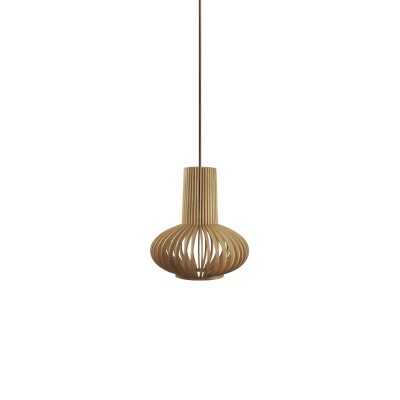Einfache Pendelleuchte MCLE aus Holz, E27, natur