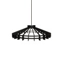 Einfache Pendelleuchte BRAIS aus Holz, E27, schwarz