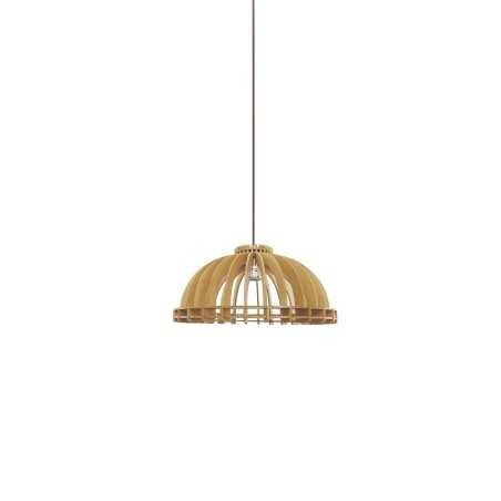 Einfache Pendelleuchte FORGE aus Holz, E27, natur